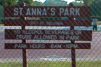 St Annas Park Sign